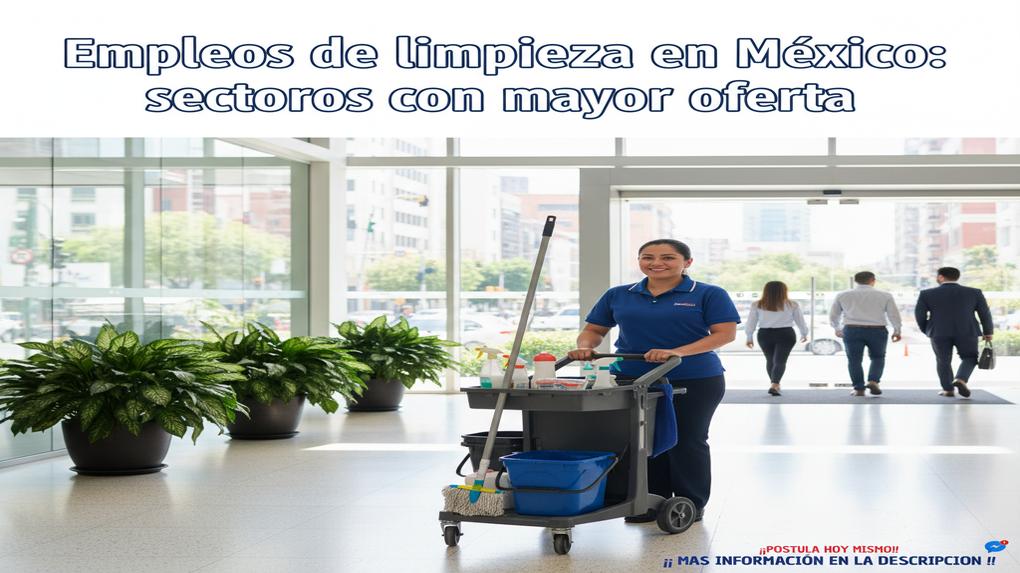 Empleos de limpieza en México: sectores con mayor oferta
