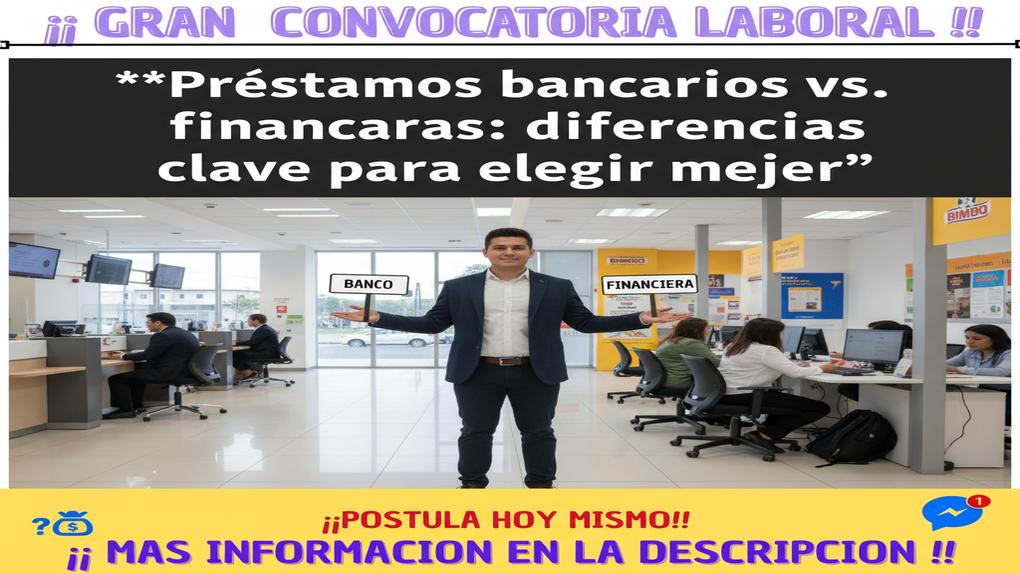 Préstamos bancarios vs. financieras: diferencias clave para elegir mejor